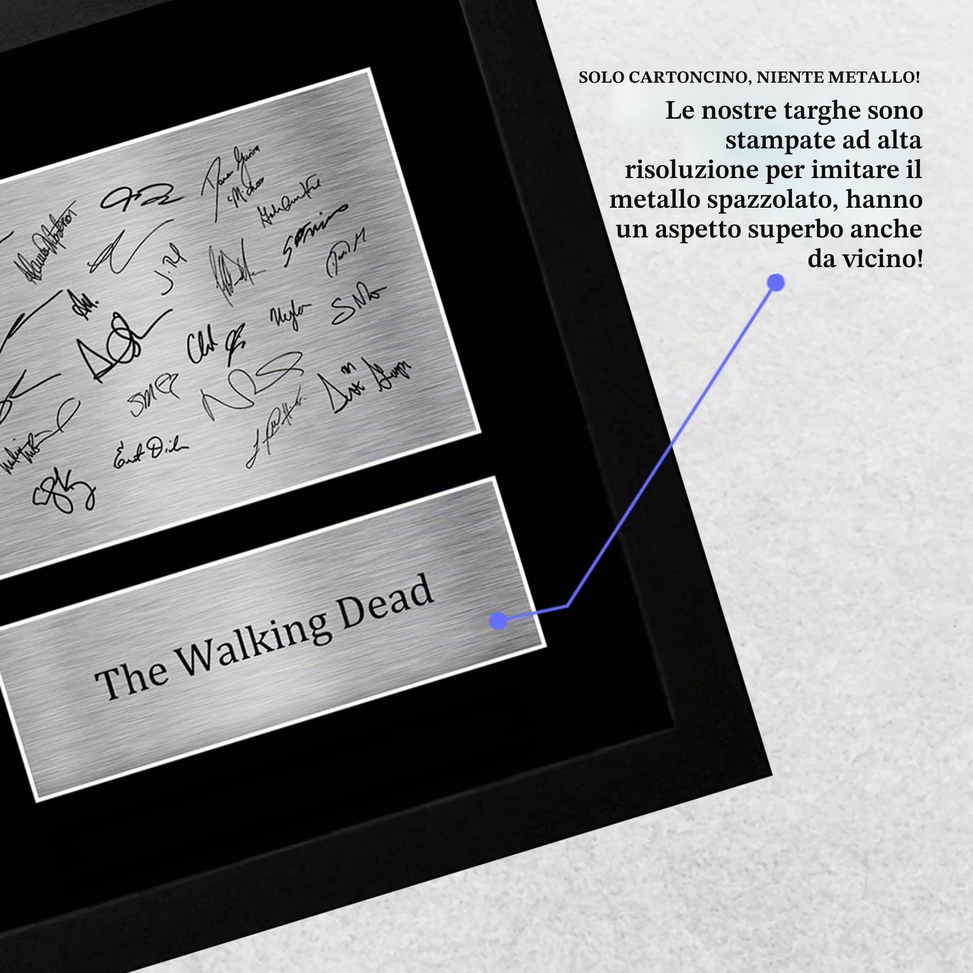 HWC Trading FR A4 The Walking Dead Cast Andrew Lincon, Danai Gurira Regali Stampati Autografo Firmato Immagine Per Programma Televisivo Memorabilia Tifosi - A4 Incorniciato