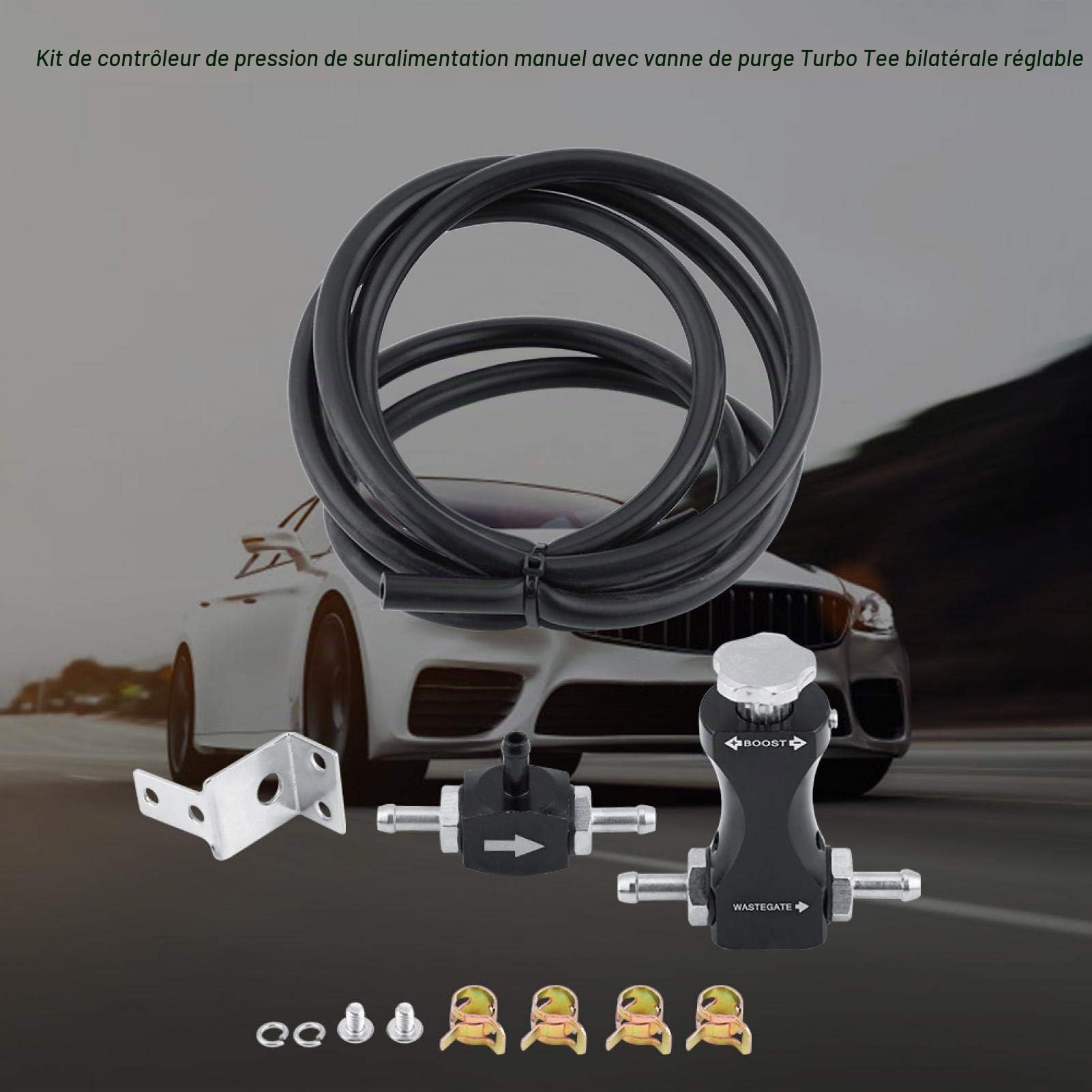 Robinet De Pression Turbo,Robinet Pression Turbo,Robinet Turbo,Boost Controller,Robinet De Turbo,Kit De Contrôleur De Suralimentation Manuel,Accessoires De Turbocompresseur Kit De Contrôleur De Surali