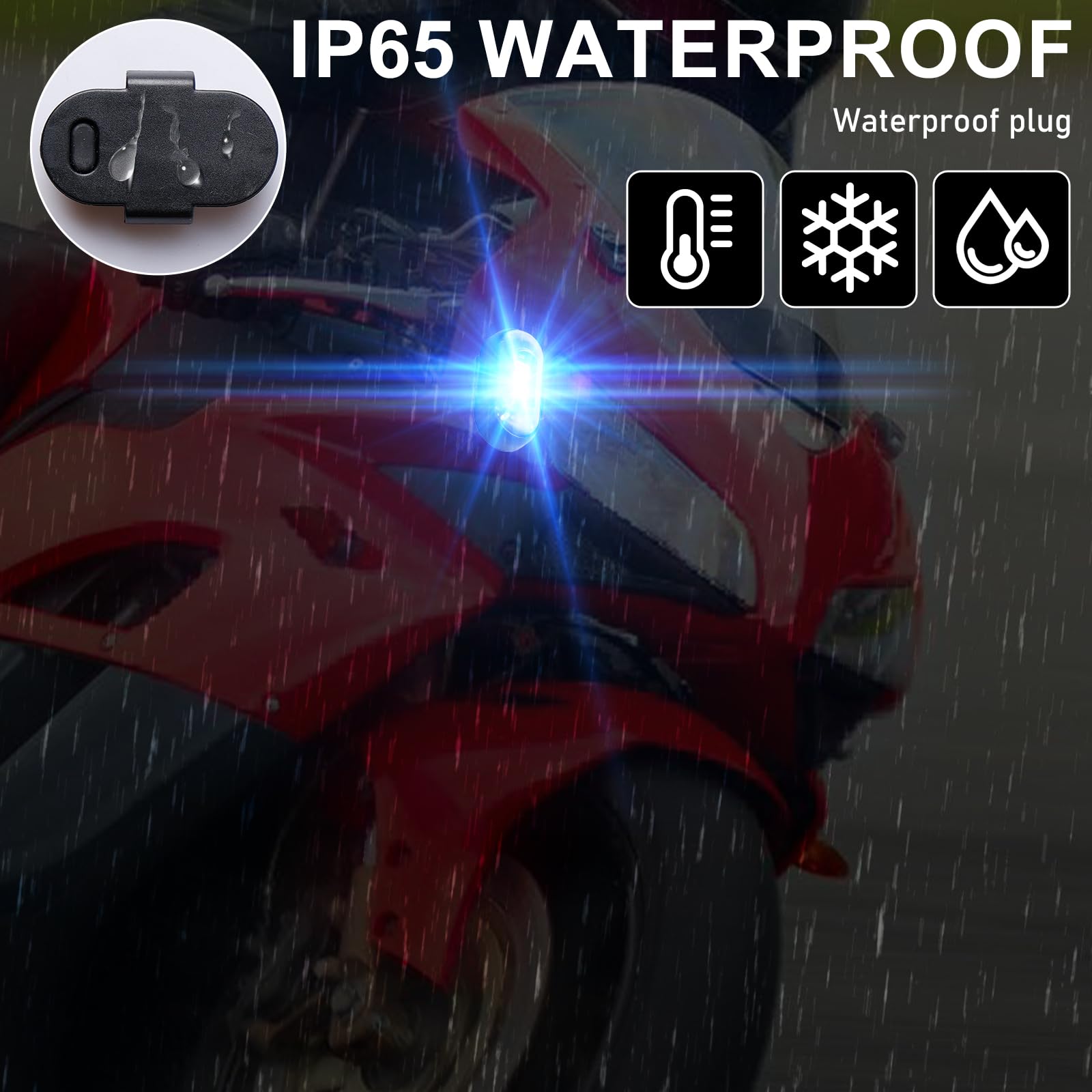 Bezprzewodowe światła LED, 4 sztuki, lampa błyskowa LED, 8 kolorów, wodoszczelne, z pilotem zdalnego sterowania, do samochodu, motocykla