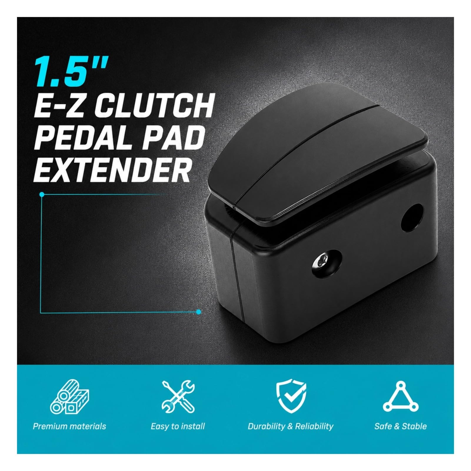 Cuifati Prolunga per Pedale Frizione E-Z da 1,5" con Chiave, prolunga Universale per Pedale Frizione Compatibile con Mustang dal 1994 al 2025 Solo per Cambio Manuale