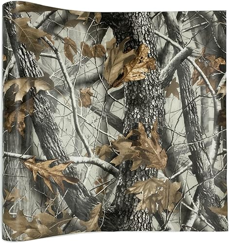 Miniatura 10 de ECYC Película de vinilo autoadhesiva de camuflaje de 11.81 x 59.84 pulgadas, despegar y pegar, calcomanías de camuflaje natural para automóvil,