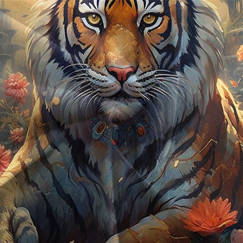 Miniatura 8 de Juego de edredón de tigre con diseño de animales del bosque de tigre, diseño de gatos y perros, diseño de dibujos animados, para niños y niñas,