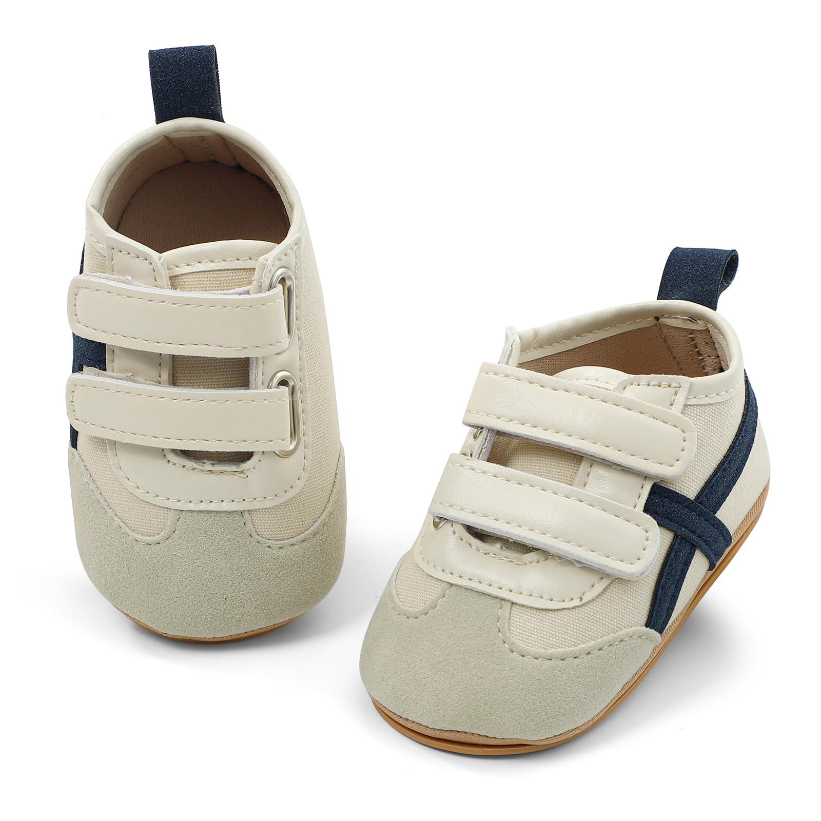MASOCIO Scarpine Neonato Primi Passi in Morbida Unisex Sneaker Casual con Suole Morbide Scarpette Antiscivolo per Bimbi 3-18 Mesi
