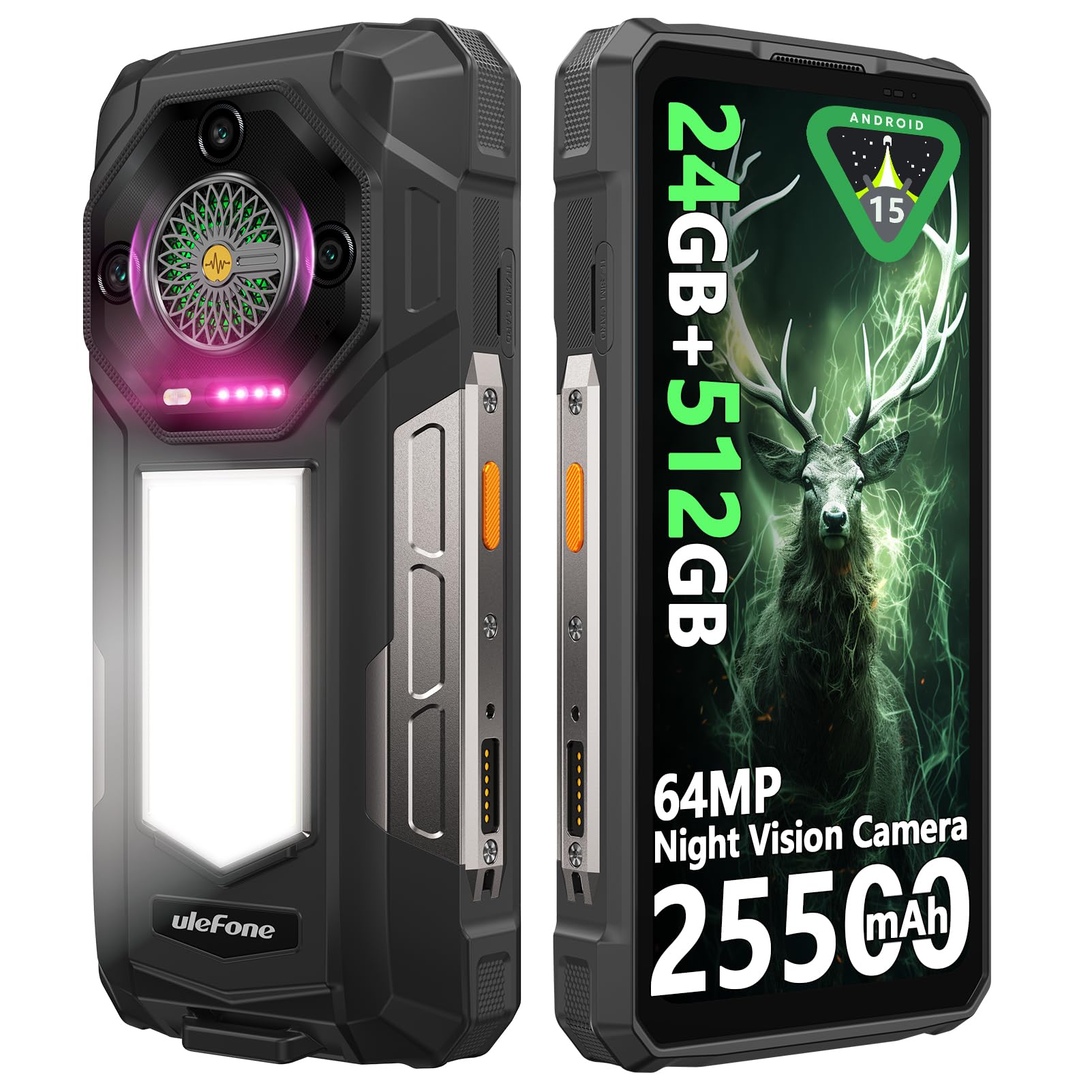 Ulefone Armor 33 Rugged Phones, 6.95” 120Hz,MTK Helio G100, 24+