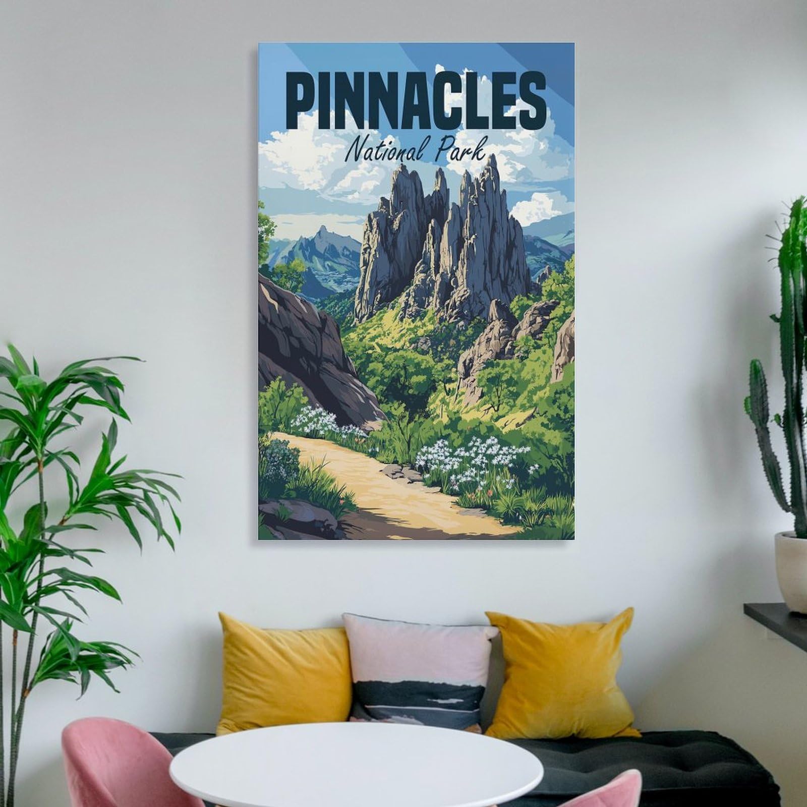 Junmoney Pinnacles National Park Wandbild, 20x30inch(50x75cm), Für Wohnung, Büro Oder Neue Räume, Leinwanddeko Als Wohnliche Idee, Für Dekorative Bilderwände