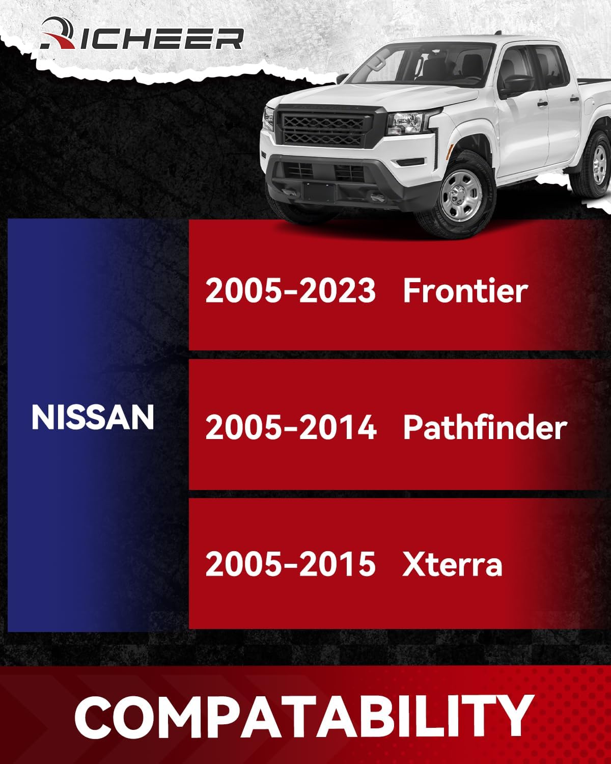Richeer 1.5'' 6x4.5 Hub Centric Wheel Spacers for 2005-2023 Frontier, 2005-2014 Pathfinder, 2005-2015 Xterra, 6x114.3mm Wheel Spacer with M12x1.25 Studs 66.1mm Center Bore - Image 2