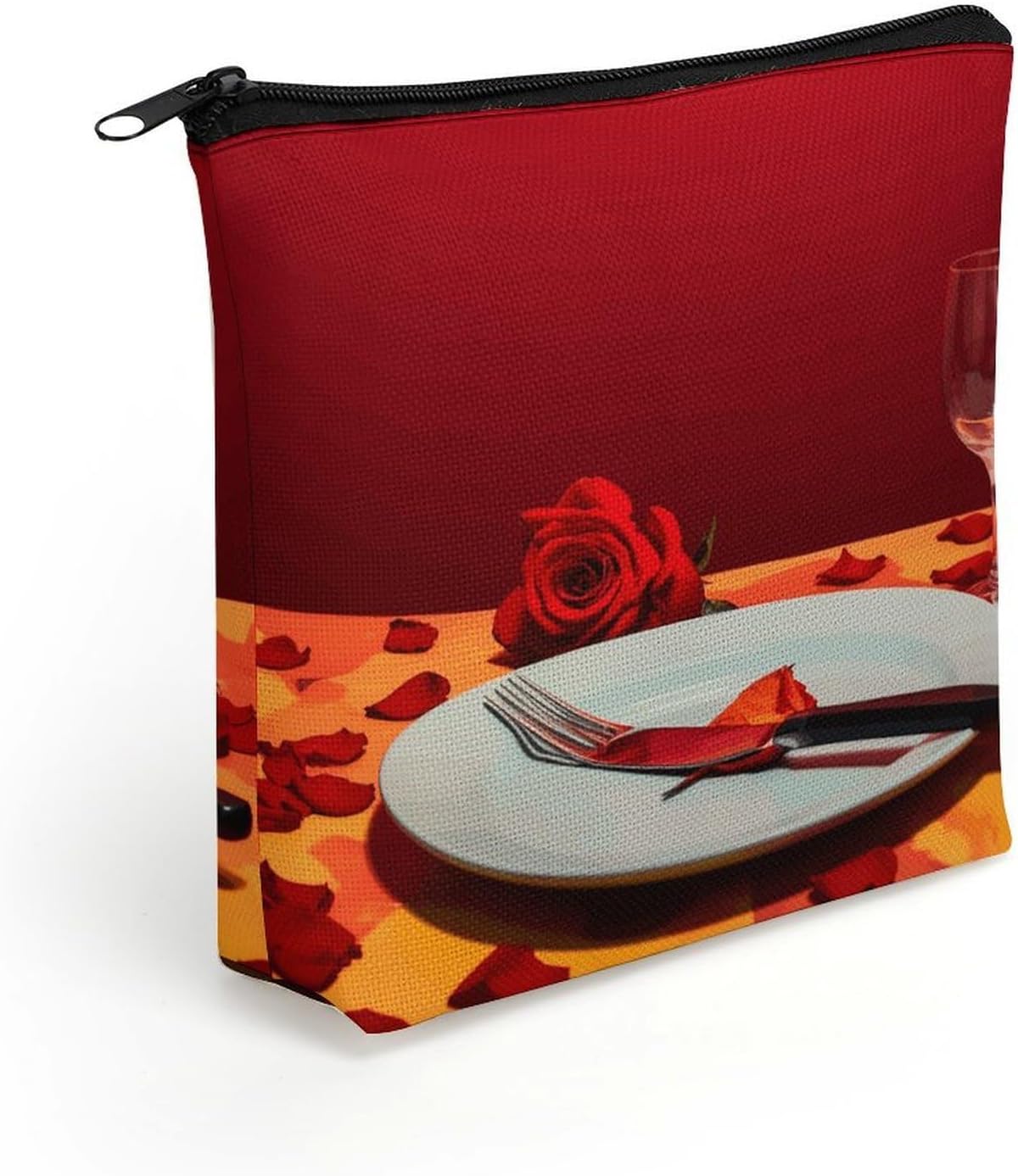 Plate And A Fork Makeup Bag Cosmetic Pouch Toiletry Bag