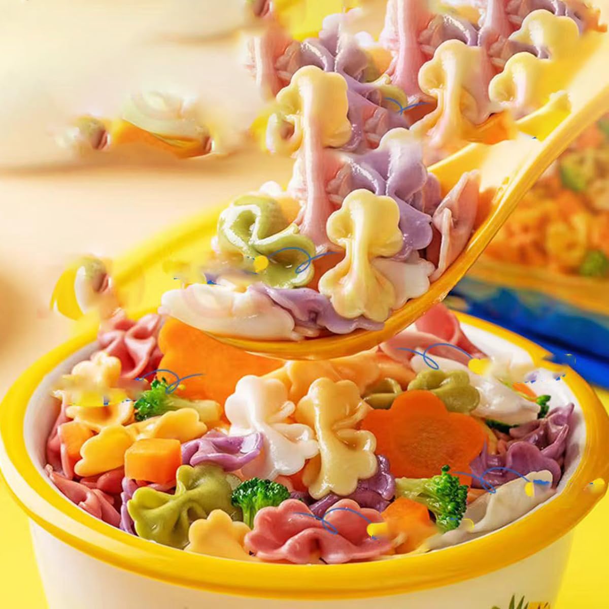 Fruit and vegetable pasta, Colorful butterfly pasta, quick cooking, lunch and family dinner 16.9 oz.
