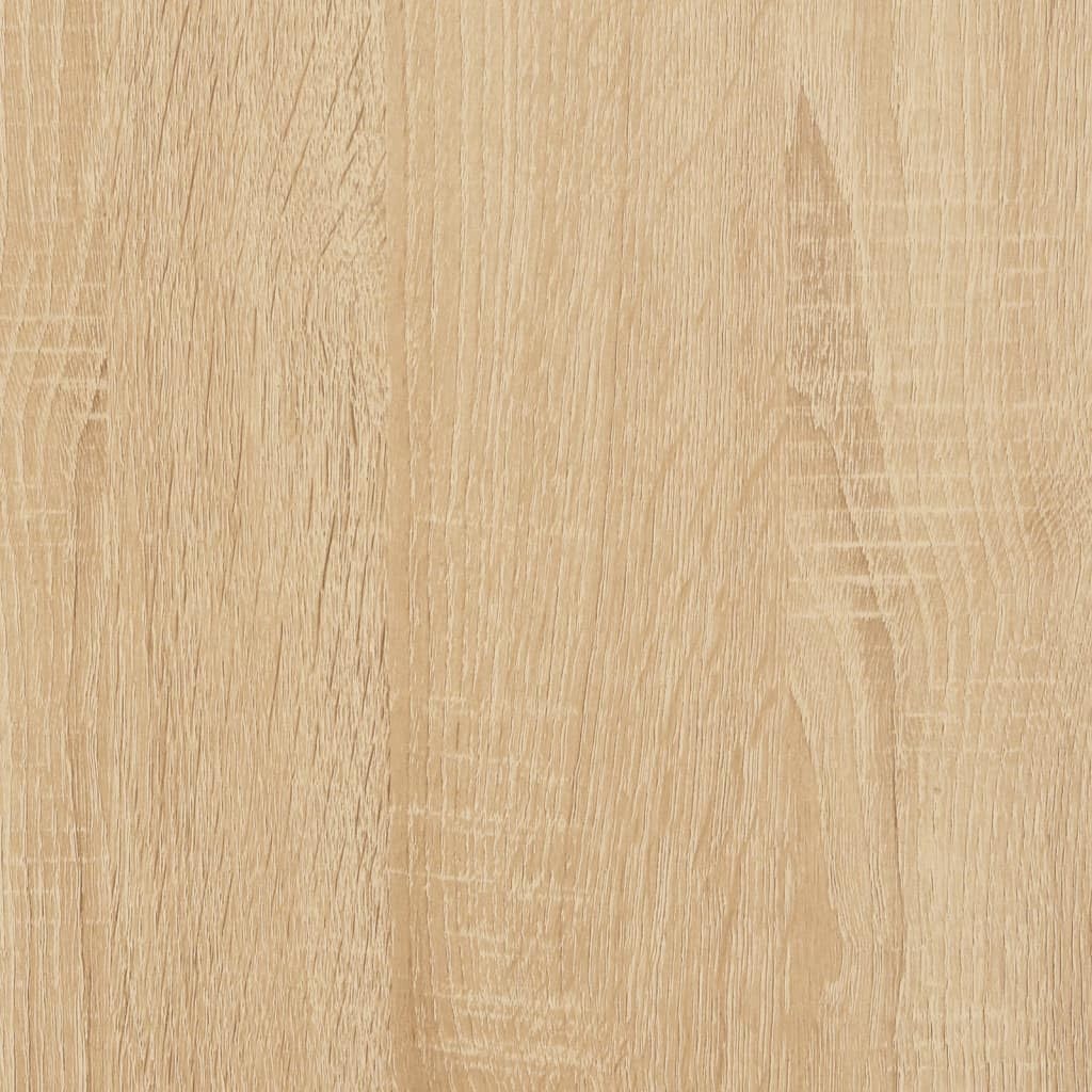 vidaXL Armoire à Disques, Armoire Latérale avec Rangement, Meuble pour Tourne-Disque, Buffet de Salon, Moderne, Chêne Sonoma Bois d'Ingénierie
