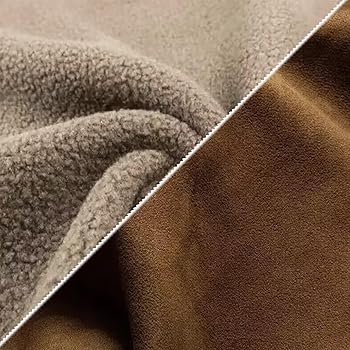 XDFVC Mens Winter Coats Vintage Suede Patchwork Lamb Fleece Long