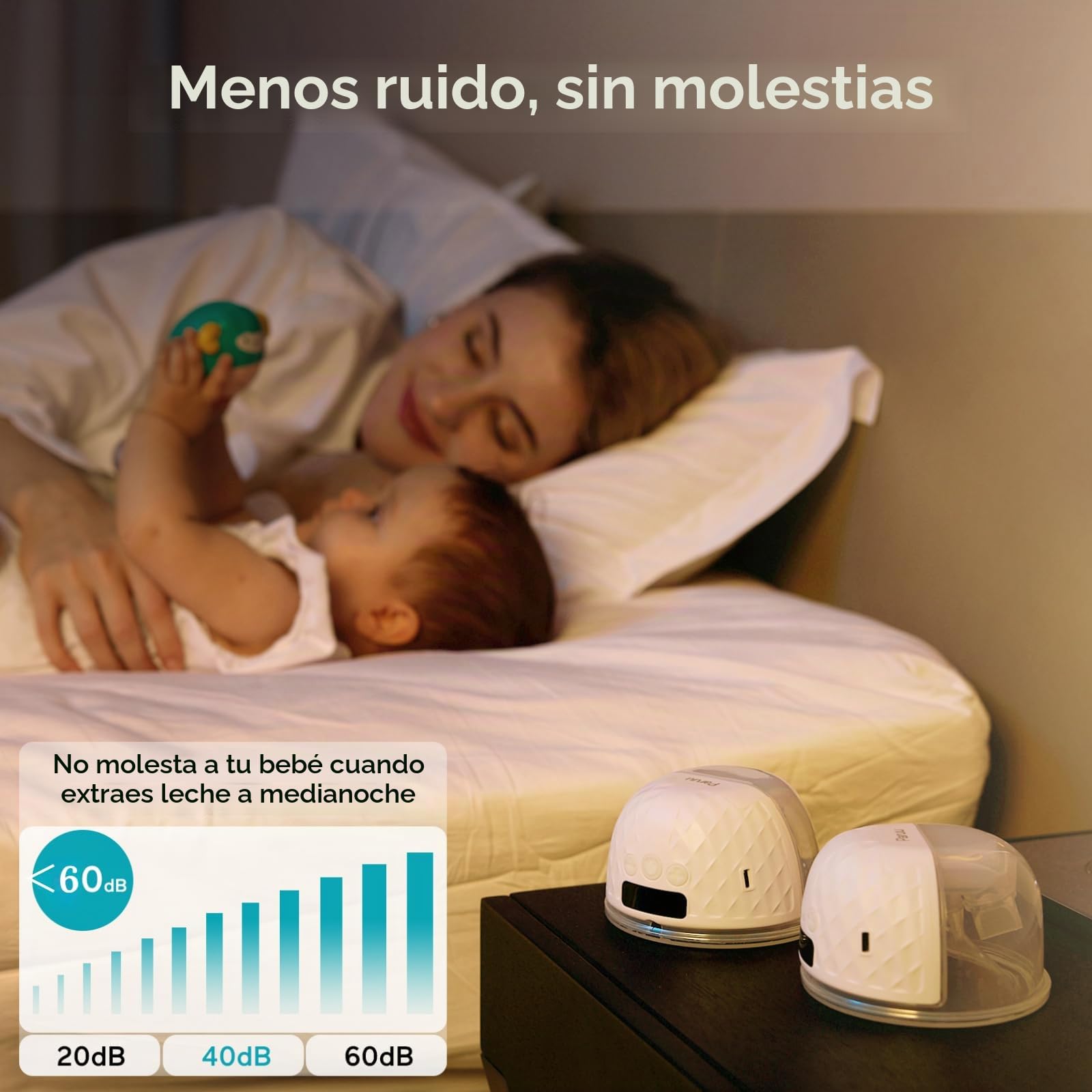 Paruu Extractor de leche P10 manos libres portátil, succión fuerte de 338 mmHg, bajo ruido, 4 modos y 9 niveles, extractor de leche eléctrico portátil, pantalla inteligente, inserto/brida de