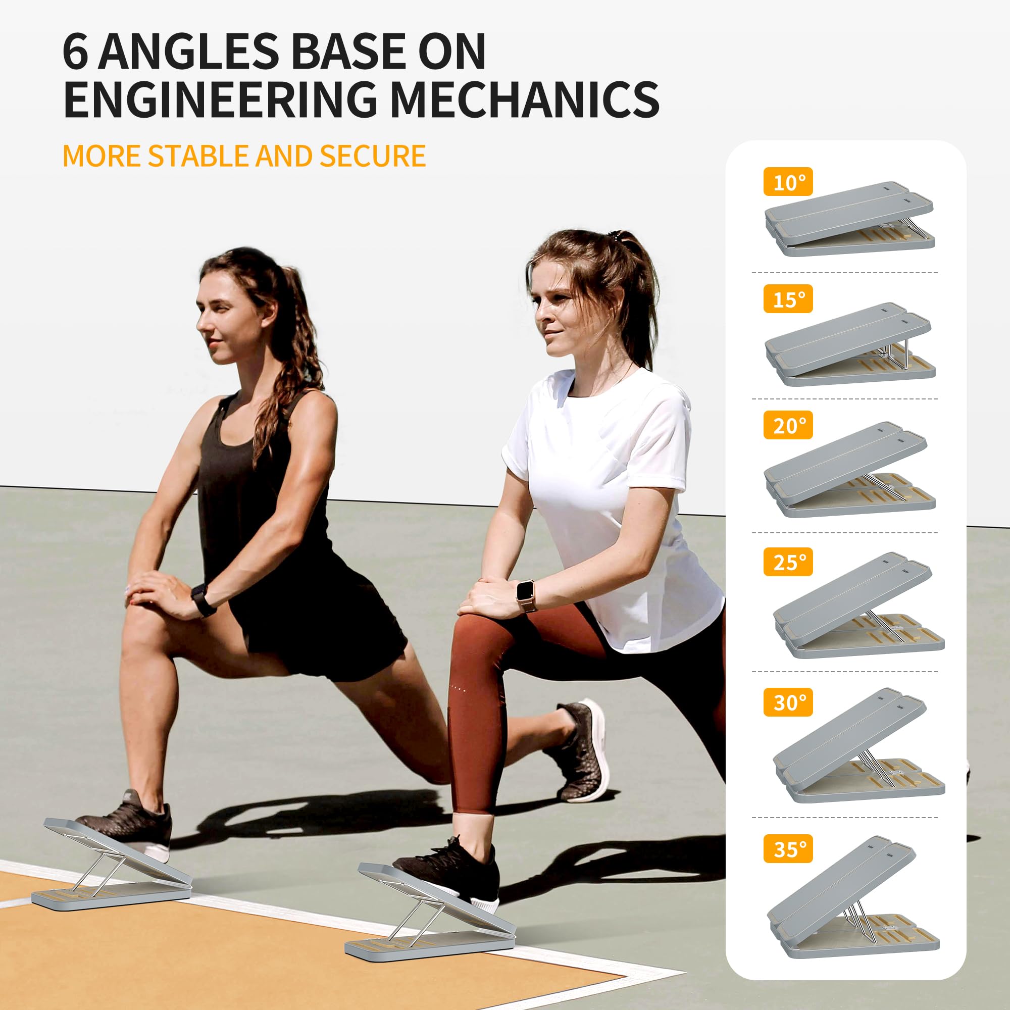 3pcs Slant Board For Calf Stretching, Adjustable Angles Foot