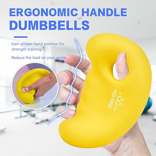 Miniatura 2 de Juego de mancuernas ergonómicas para mujeres, pesas de mano para mujeres, para pilates, yoga, correr, entrenamiento de fuerza