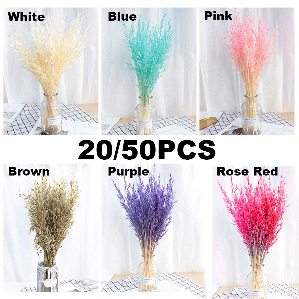 Sztuczna trawa Pampas, Trawa Pampasowa Suszone Kwiaty Wielokolorowe 40-55cm 25/50 szt(Pink-25pcs)