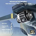 2650 ft Long Range Super Endurance Foldable Drone with Camera for Beginners–84 min Flight Time, WiFi FPV Quadcopter with 4K HD Camera, Brushless Motor, Auto Hover, Follow Me (3 Batteries)