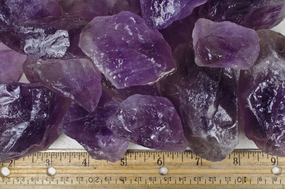 Fantasia Materials: 18 lbs Amethyst Large Chunk Rough Stones from Brazil - Grade 2