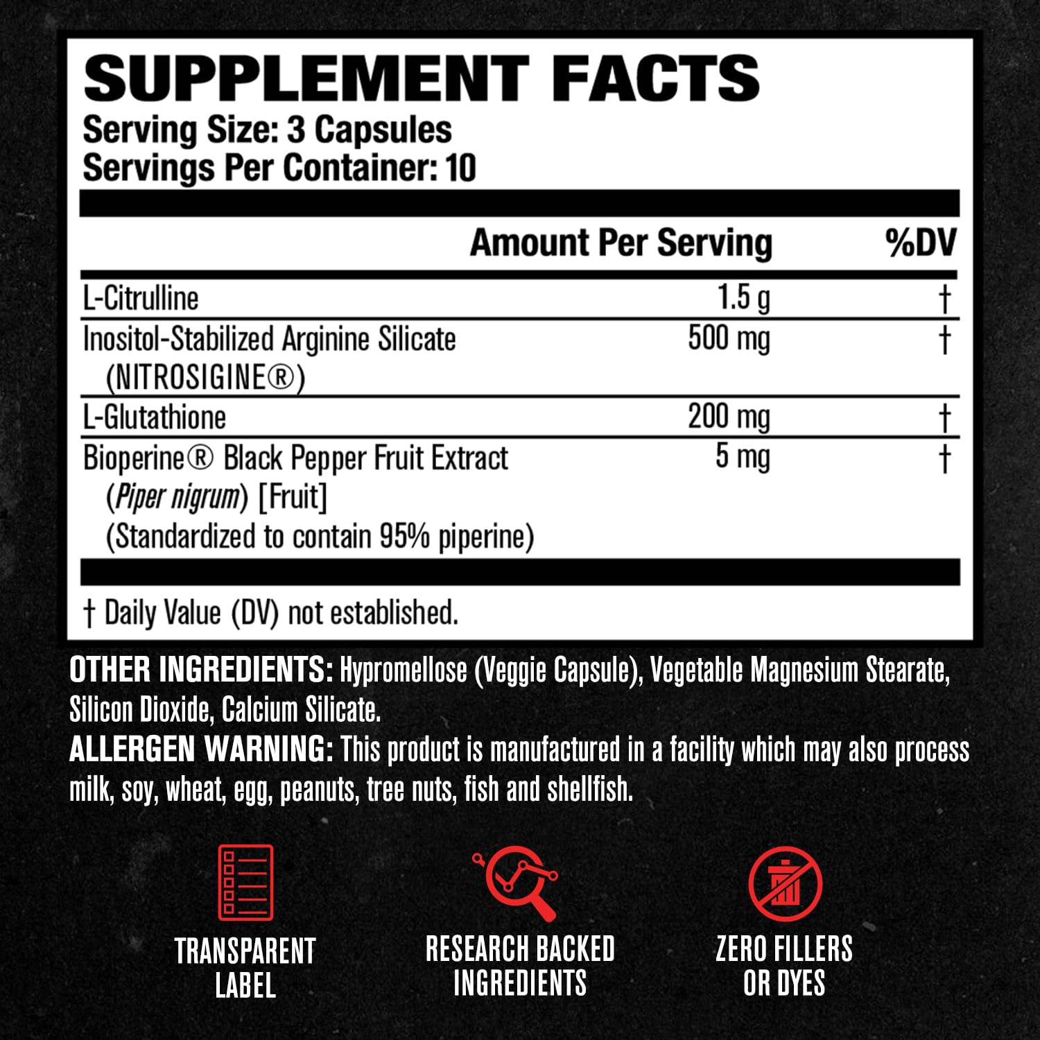 Jacked Factory N.O. XT Nitric Oxide Supplements for Men w/Nitrosigine L Arginine L Citrulline Supplement for Muscle Pumps & Vascularity - Pre Workout Nitric Oxide Booster & Muscle Builder - 30 Caps — Amazon image 4