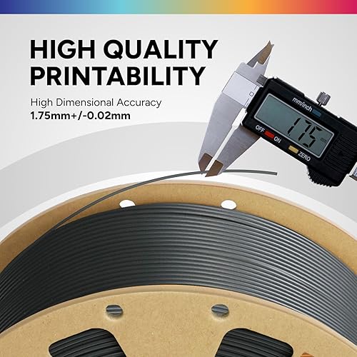 Vista 145 de Overture - Filamento PLA de impresión 3D para la mayoría de FDM en 1.75 milímetros, en bobina de 1 kilogramo de 200 x 200 milímetros y de precisión