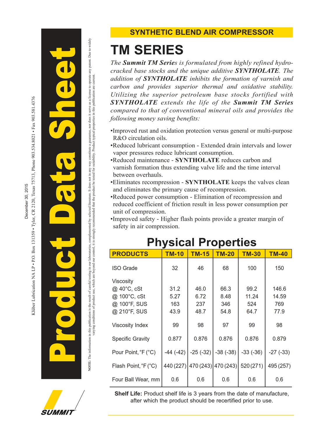 Summit ENVIROTECH® All-TRAC is A ZINC-Free ASHLESS Environmentally 1/6 Gallon CASE