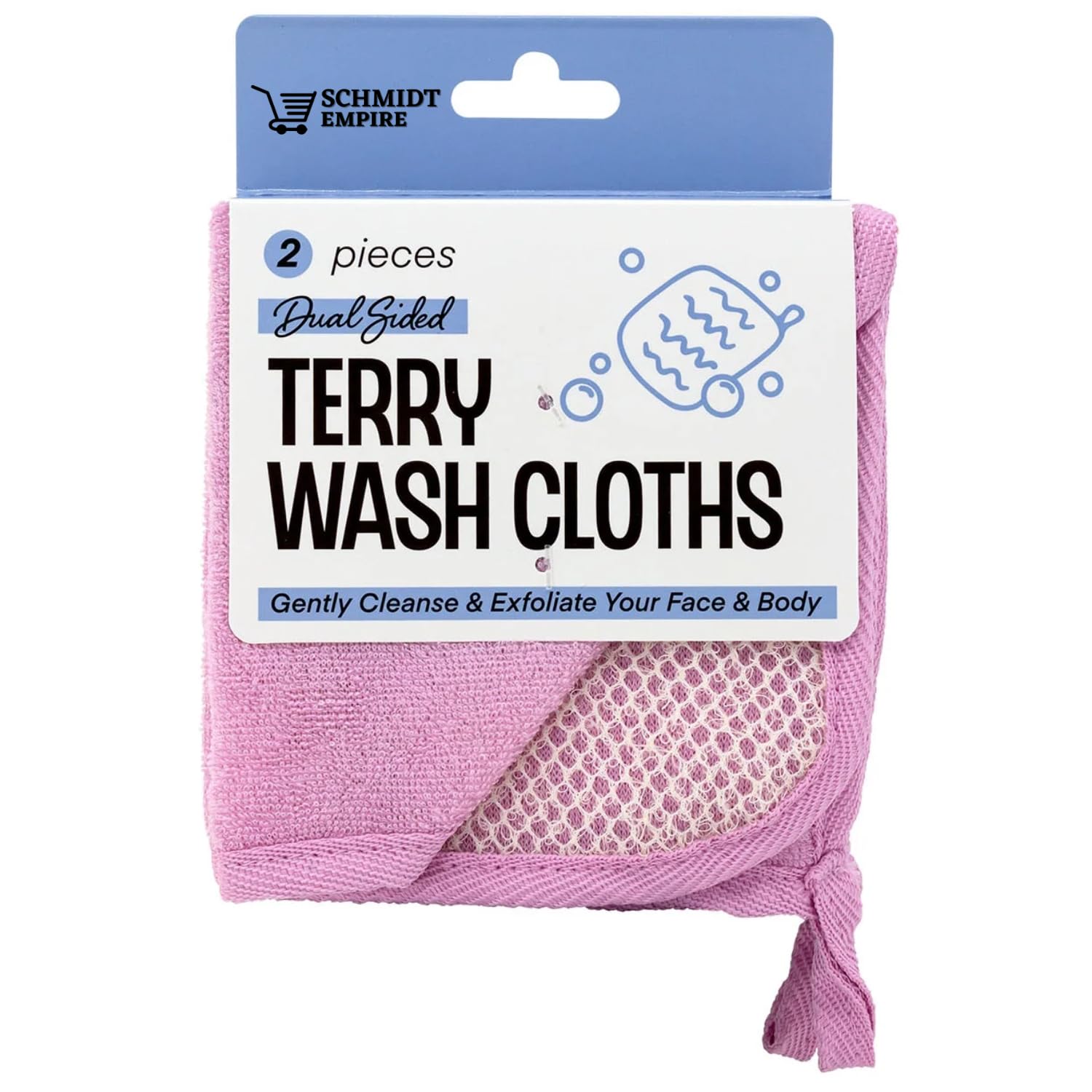 Schmidt Empire Heavy Exfoliating Gloves, Exfoliating Body Scrubber for Bath Shower Exfoliation, Exfoliate Sponge Loofah Washcloth Mitt Men Women,Body Scrub Exfoliator for Dead Skin Remover, (Pink)