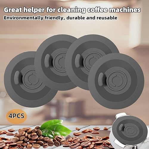 Miniatura 5 de Disco de limpieza espresso para máquina de café espresso Ninja y Breville, tabletas de limpieza de disco de retrodescarga de silicona compatibles