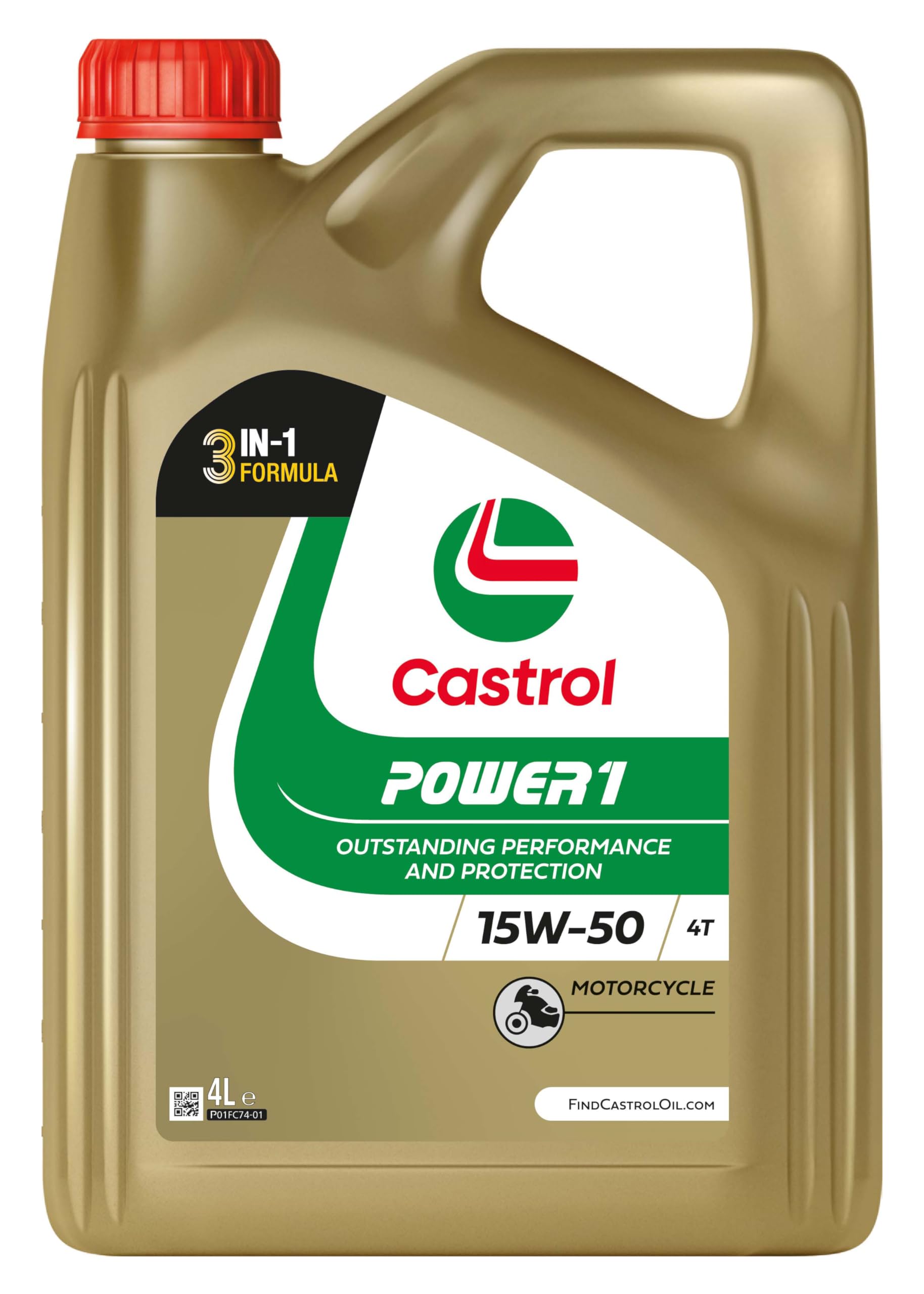 Castrol POWER1 4T 15W-50 Motoröl, 4L