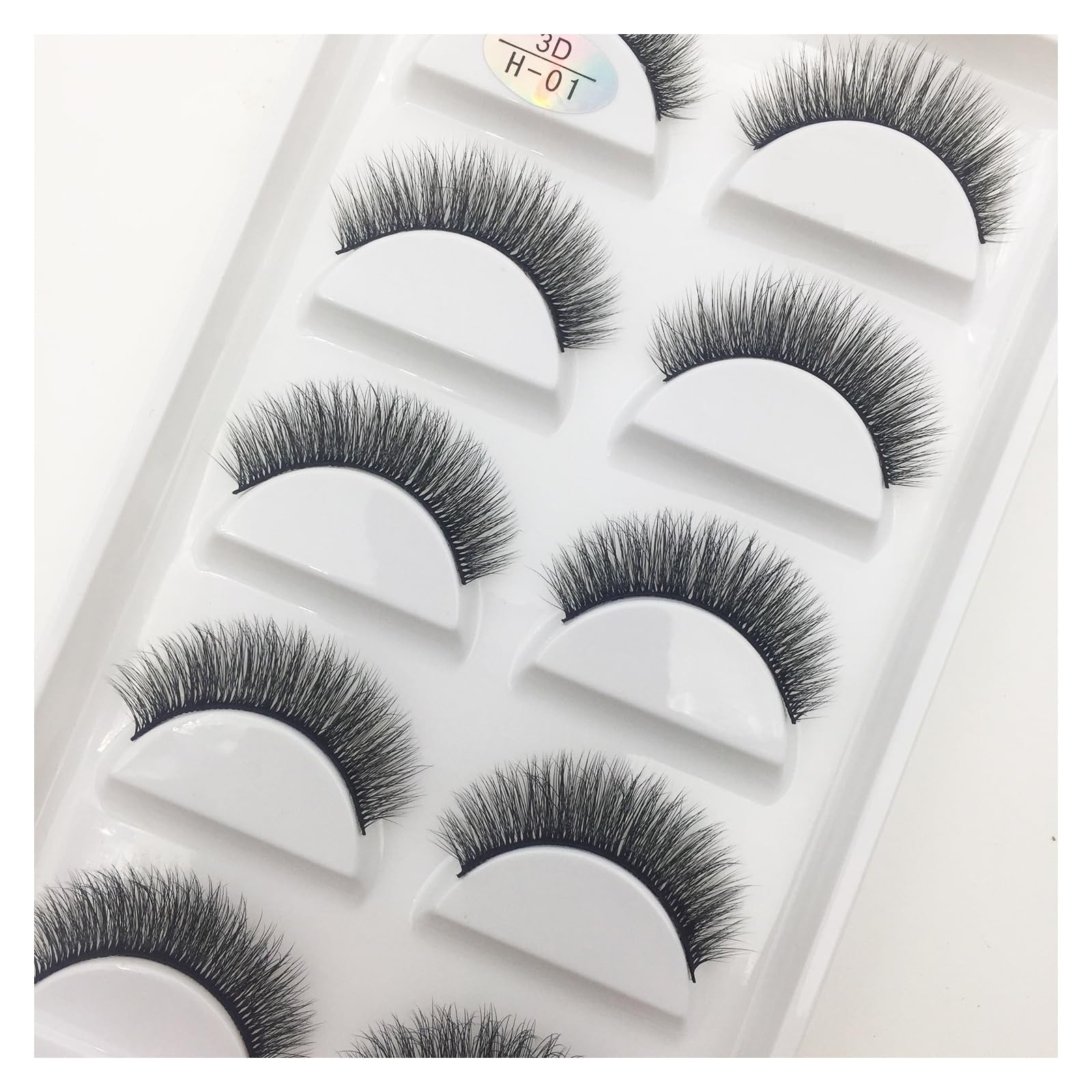 UAMOU 16 stylów 10/50 pudełek 3D rzęsy z norek naturalny krzyż sztuczne rzęsy długi niechlujny makijaż rzęsy Faux Cils Maquillaje Cheerfully (Color : 5Pairs H01, Size : 100 Boxes 500Pairs)