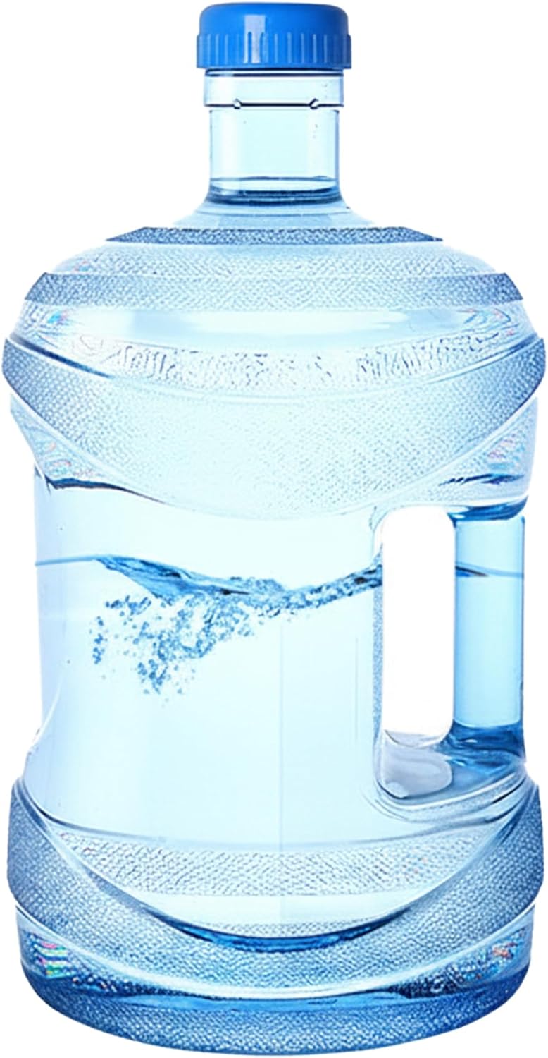 Gallon Water Bottle, Empty Plastic Galon Water Jug with Screw Cap & Integrated Handle for Cooler Kettle, Storage Tub, 7.5L.