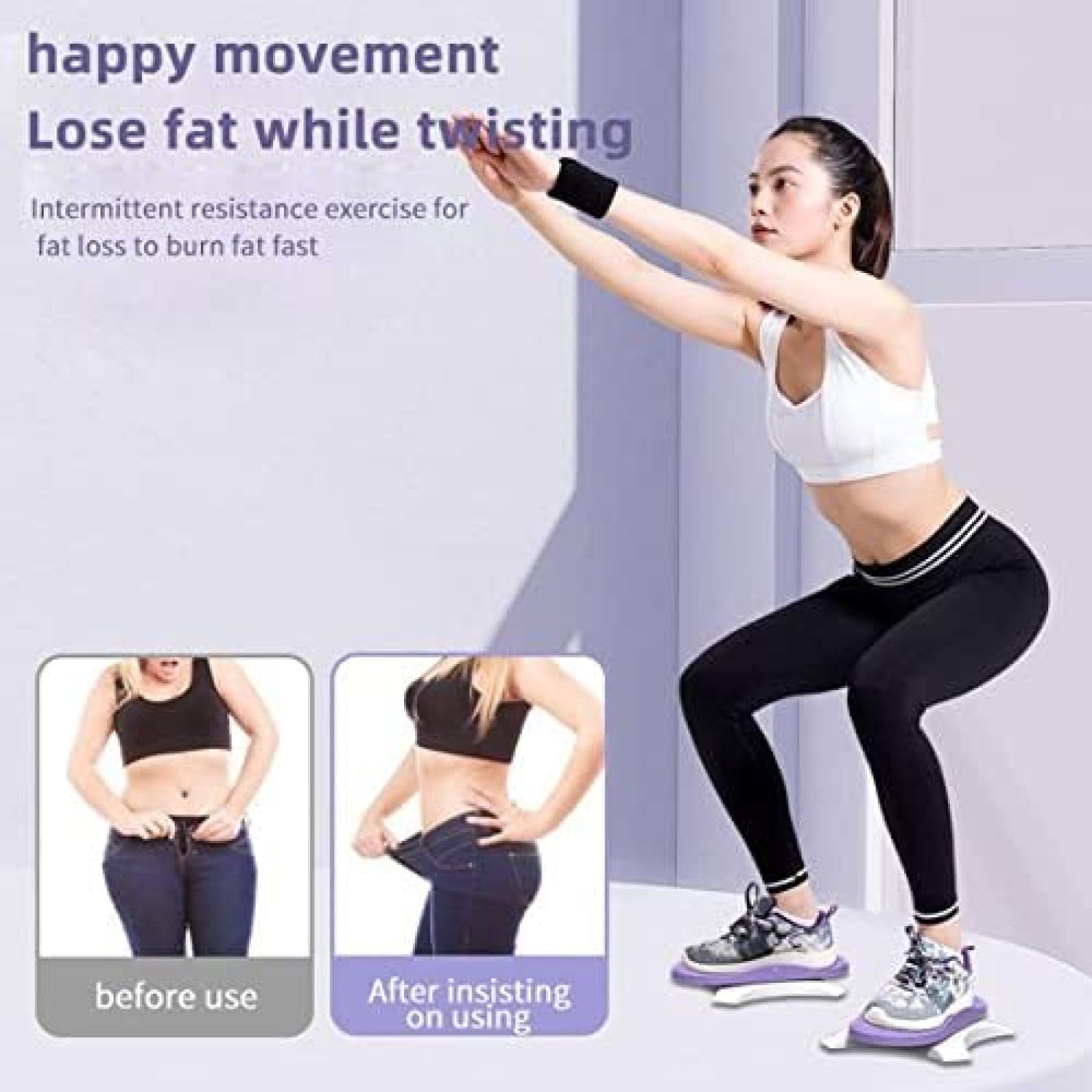 Deska Twister, nowy sprzęt fitness z dyskiem do skręcania talii, deski do ćwiczeń Twister do ćwiczeń Twister, do ćwiczeń aerobowych i treningu ujędrniającego, bez hałasu