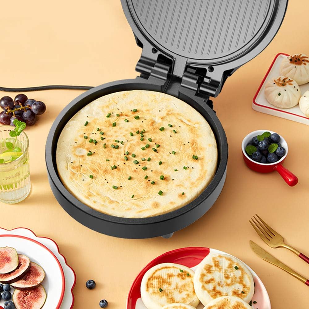 Rotatable Electric Baking pan Design with Diamond Pattern Baking pan Non-Stick Coating Safe Fast Frying Double-Sided Heating Household Frying pan