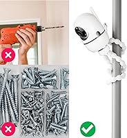 Vista 4 de Soporte trípode para monitor de bebé para HelloBaby HB65/HB40/HB6550/HB6560/HB66/HB6339/HB6550 Pro, ANMEATE SM935E, soporte flexible para cámara