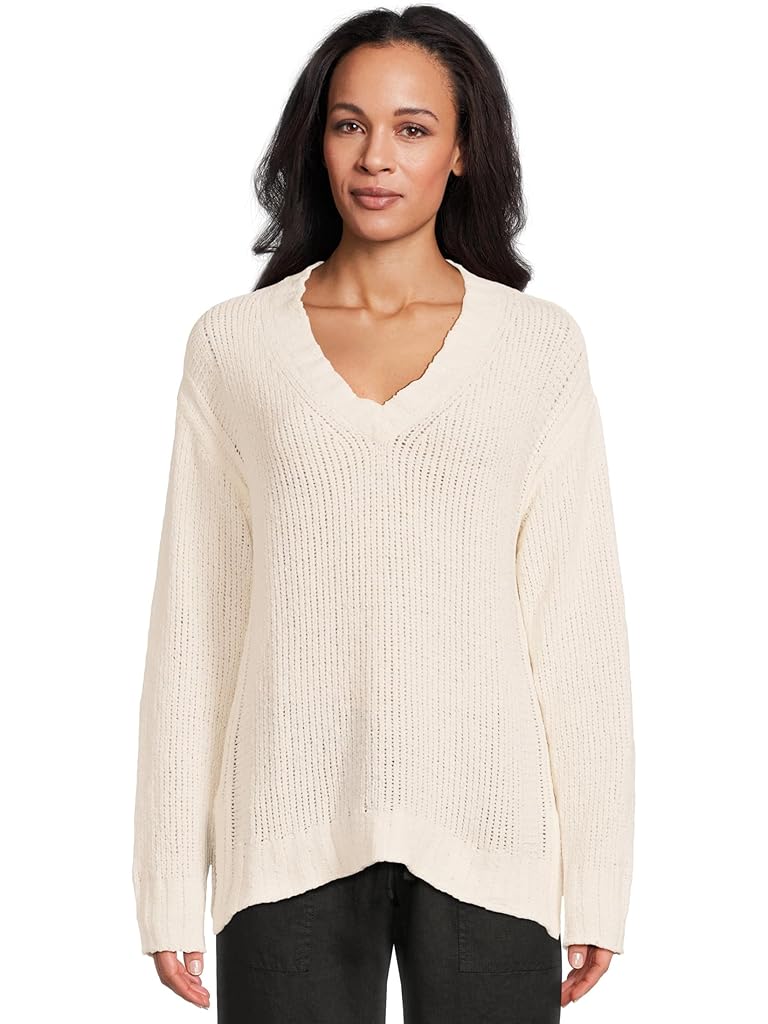 White Tommy Bahama Malibu Chenille V-neck