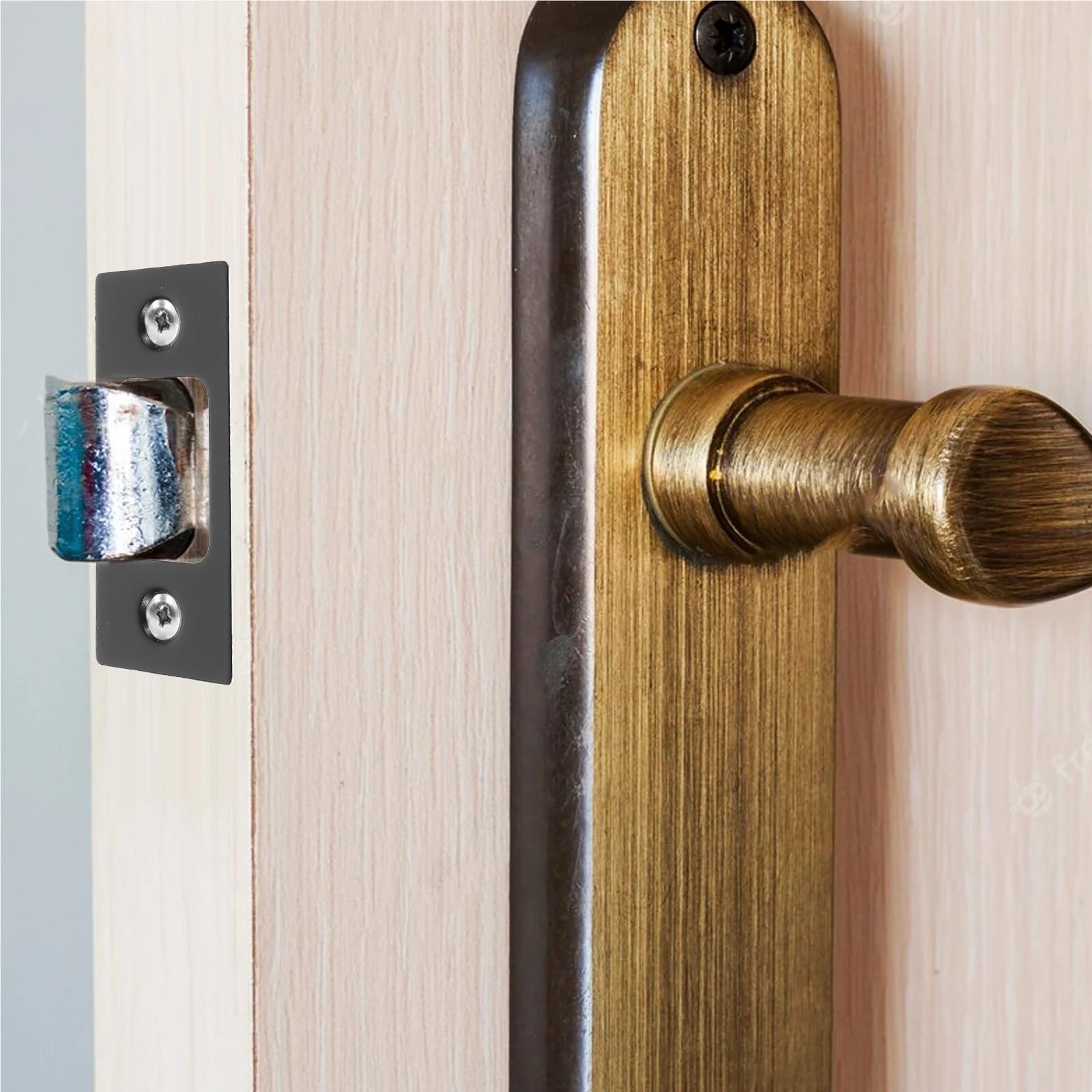 Lot de 20 gâches de porte en acier inoxydable noir
