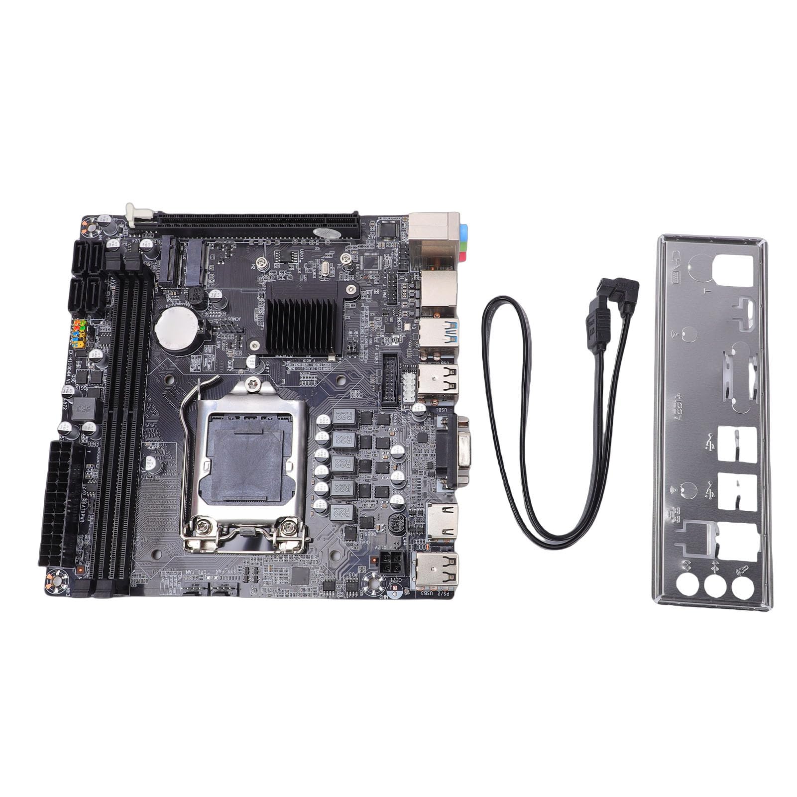 Placa Base H110 Mini ITX, Placa Base para Juegos LGA1151 DDR4, con Soporte M.2 NVMe con Doble Canal 64 GB DDR4, 3.0, PCIe X16, Ideal para de 6.ª/7.ª/8. Generación