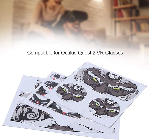 Vista 4 de Eboxer VR Glasses Skin Sticker for Oculus Quest 2 VR Headsets and Controller Sticker for Oculus Quest 2 Protective Decal Virtual Reality Protective