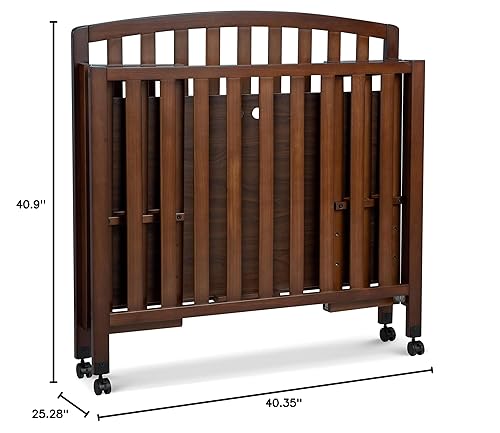 Miniatura 10 de DaVinci Dylan - Cuna portátil para bebé 3 en 1 con ruedas, conversión de cama para niños pequeños y cama diurna, perfecta para espacios pequeños y
