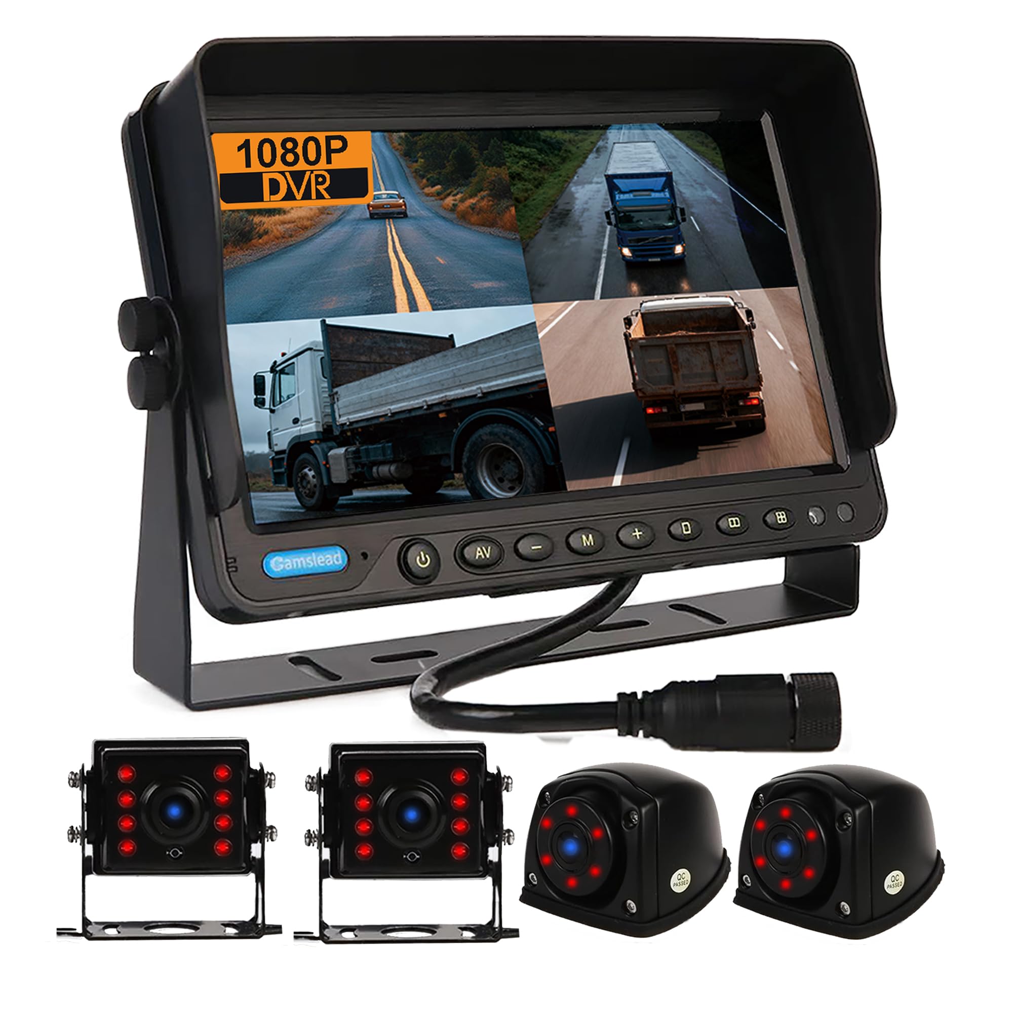 Caméra de recul 1080p avec moniteur IPS 9 pouces et 4 caméras infrarouges - 8