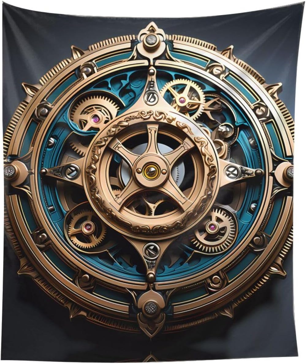WZYCWB Cool Steampunk Gears Printed tapestry wall hanging - camping/yard/bedroom decoration image 2