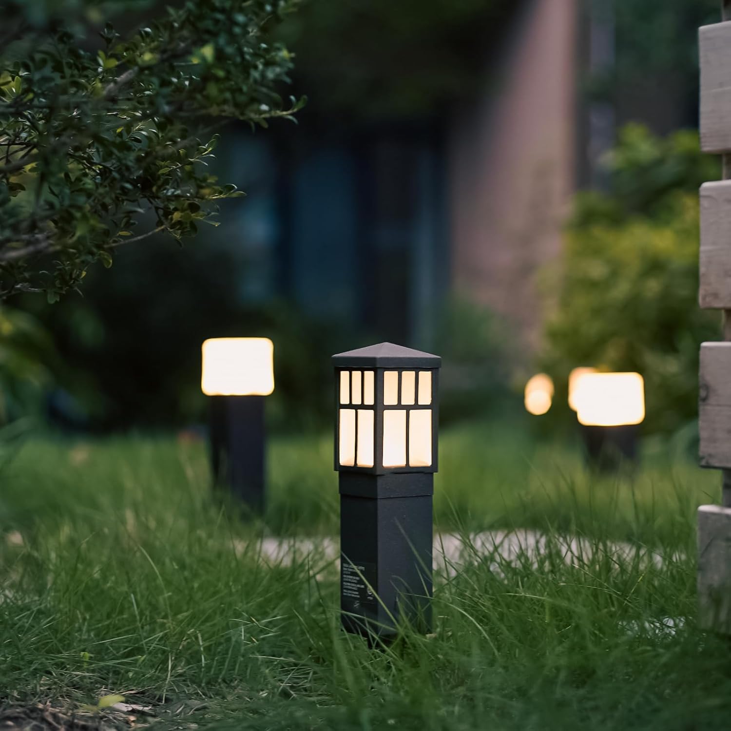 Low Voltage Landscape Lights Outdoor Pathway Lighting 8 Pack LED Path Lights 12V Landscape Light Mission Collection Bollard Decoration for Outdoor Outside Garden Driveway 8419-4321-08