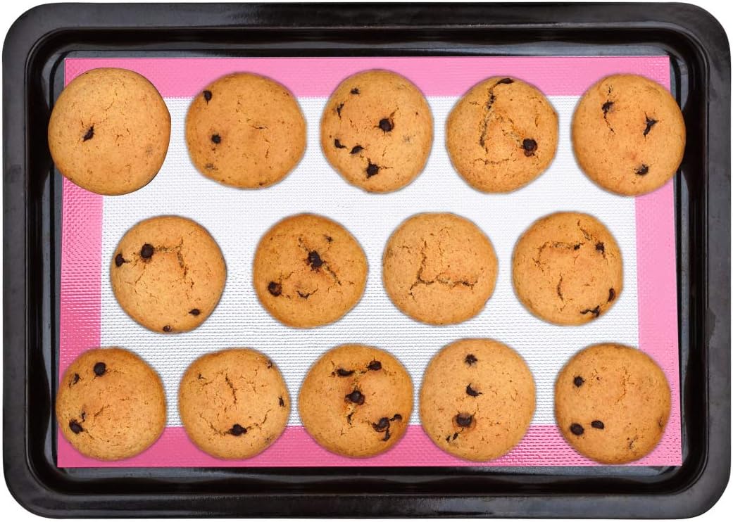 Silicone Baking Mats, 3-Piece Set Non Stick Baking Mats, Half and Quarter Sheet Liner Set , Food Safe Tray Pan and Cookie Sheet Liners