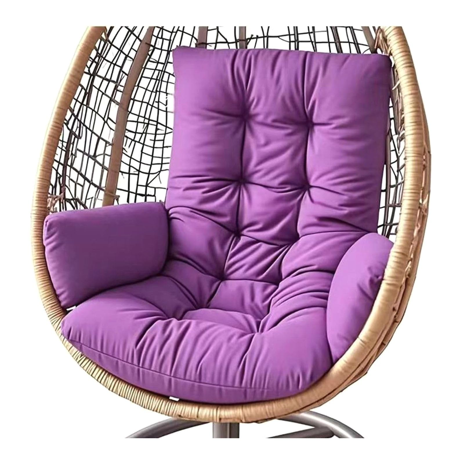 Hängesessel Kissen für Garten Waschbare Polster für Schaukelstuhl Bequeme Sitzauflage Violett Ideal für Innen- und Außenbereich Stuhlauflage für Entspannung