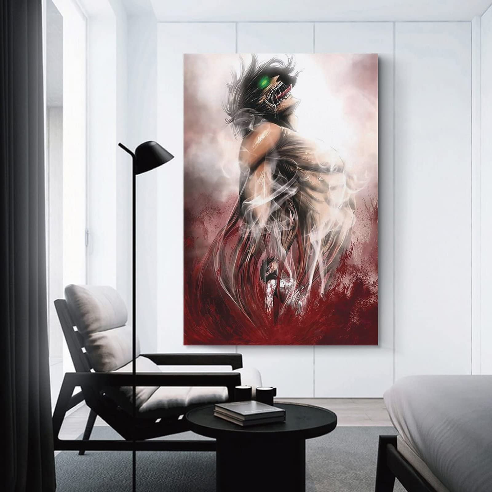ECGRLNV Poster E Stampe 50 * 70cm Eren Yeager Attack on Titan Anime Print Picture Paintings for Living Room Bedroom Decoration Senza Cornice