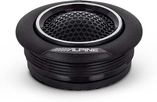 Alpine S-S10TW S-Series 1 Silk Dome Tweeter Set | Smooth natural highs for factory audio upgrades, clean treble detail, pairs with crossovers and coaxial systems