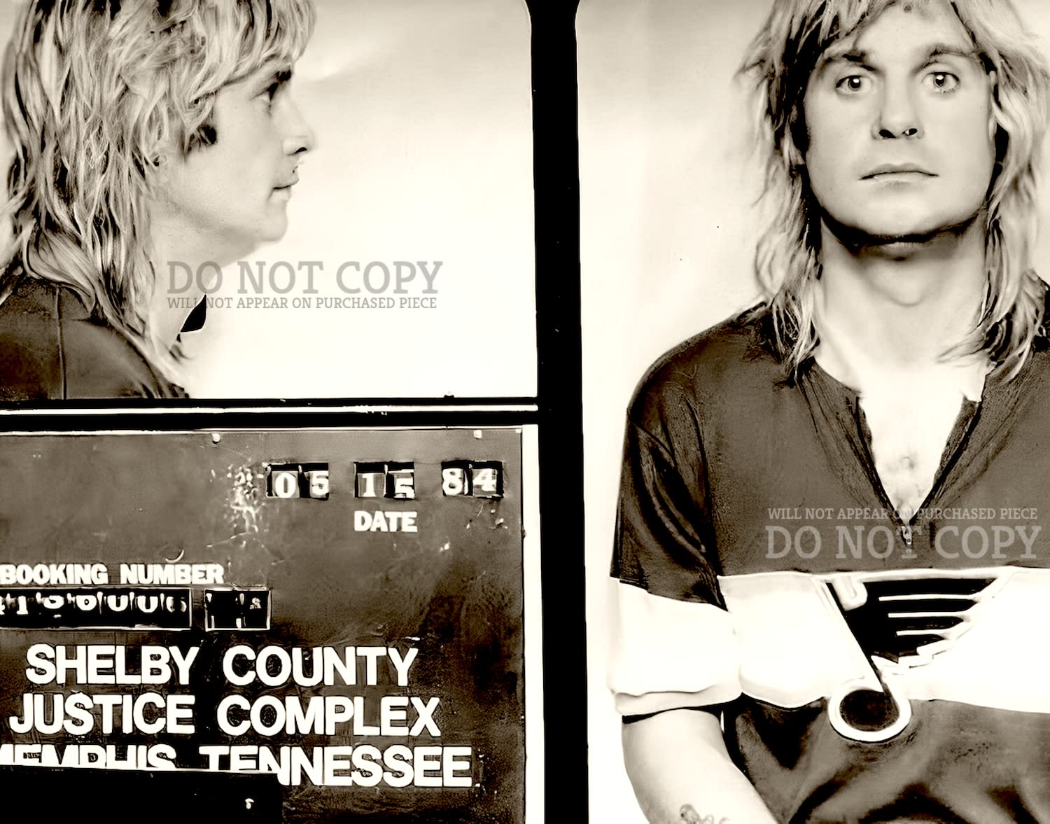 Amazon.com: Ozzy Osbourne Mugshot Photograph 11 X 14 - Stunning