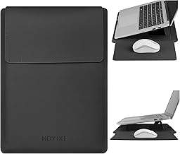 HoYiXi 13.3 14 Sleeve Laptop Case Bag with Stand for MacBook Air/Pro 13 (M4/M3/M2/M1 2025-2020), Surface Pro 8 2021, iPad Pro 12.9 & 13-14" Sleeve Laptop Case,Black