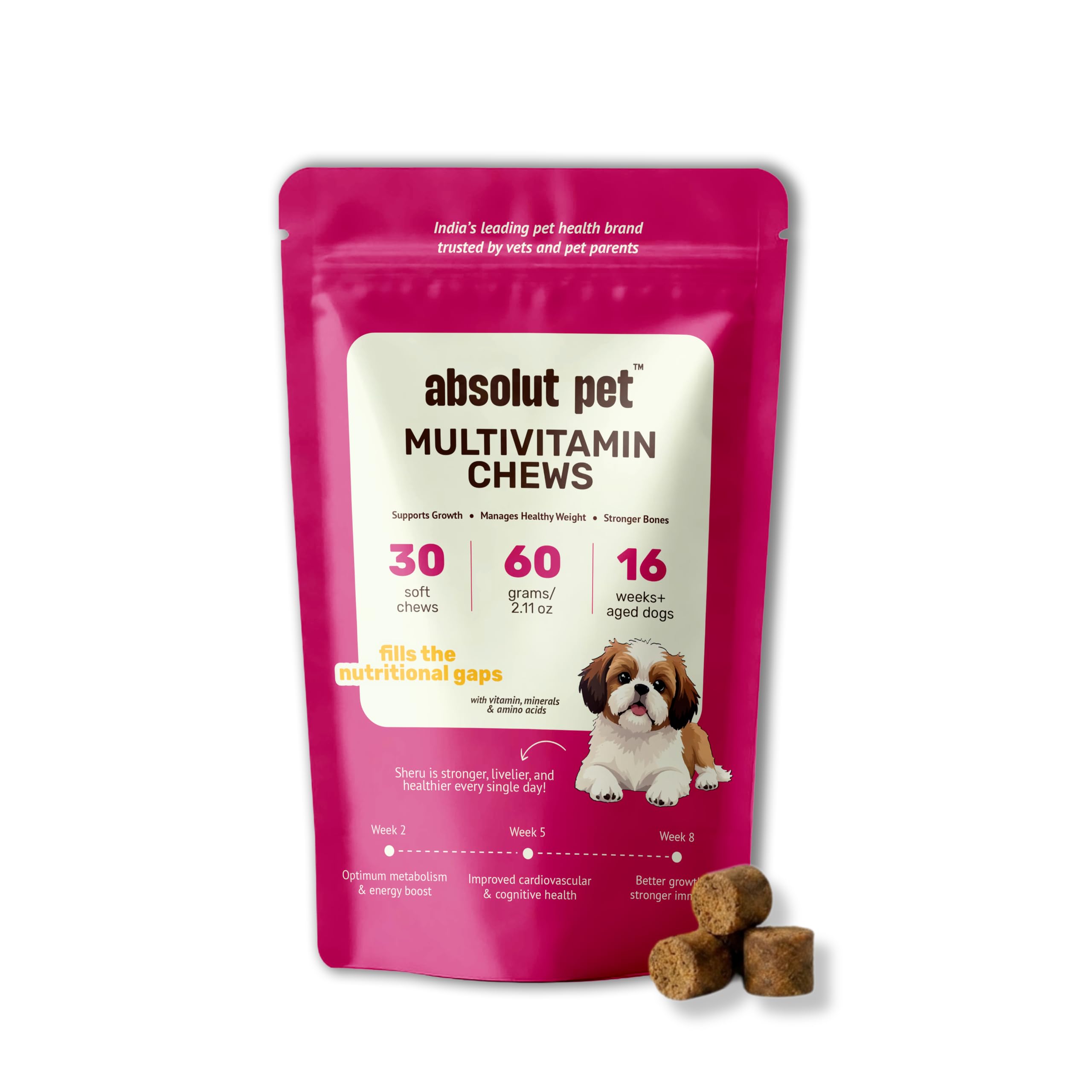 Absolut Pet 12-in-1 Dog Multivitamins | 30 Chews
