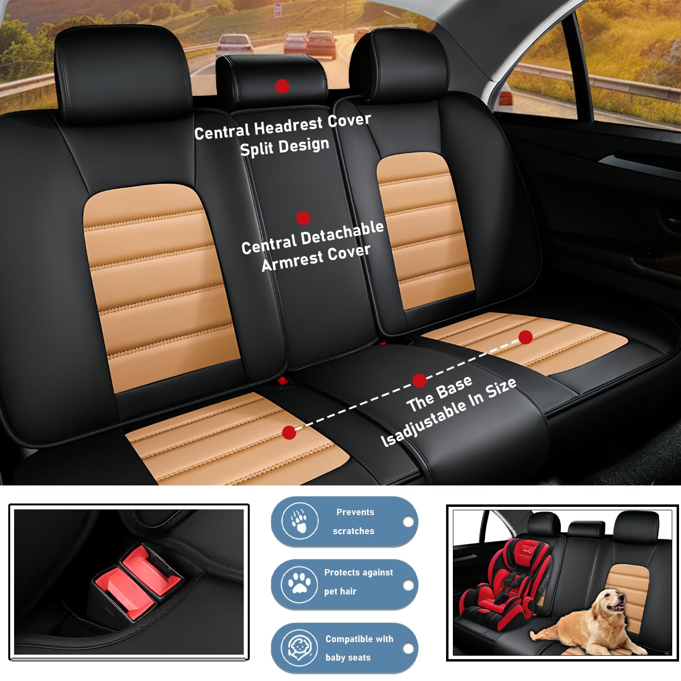 Custom Fit Nappa Leather Seat Covers For Toyota Highlander 2000-2025 - Blue & White Design