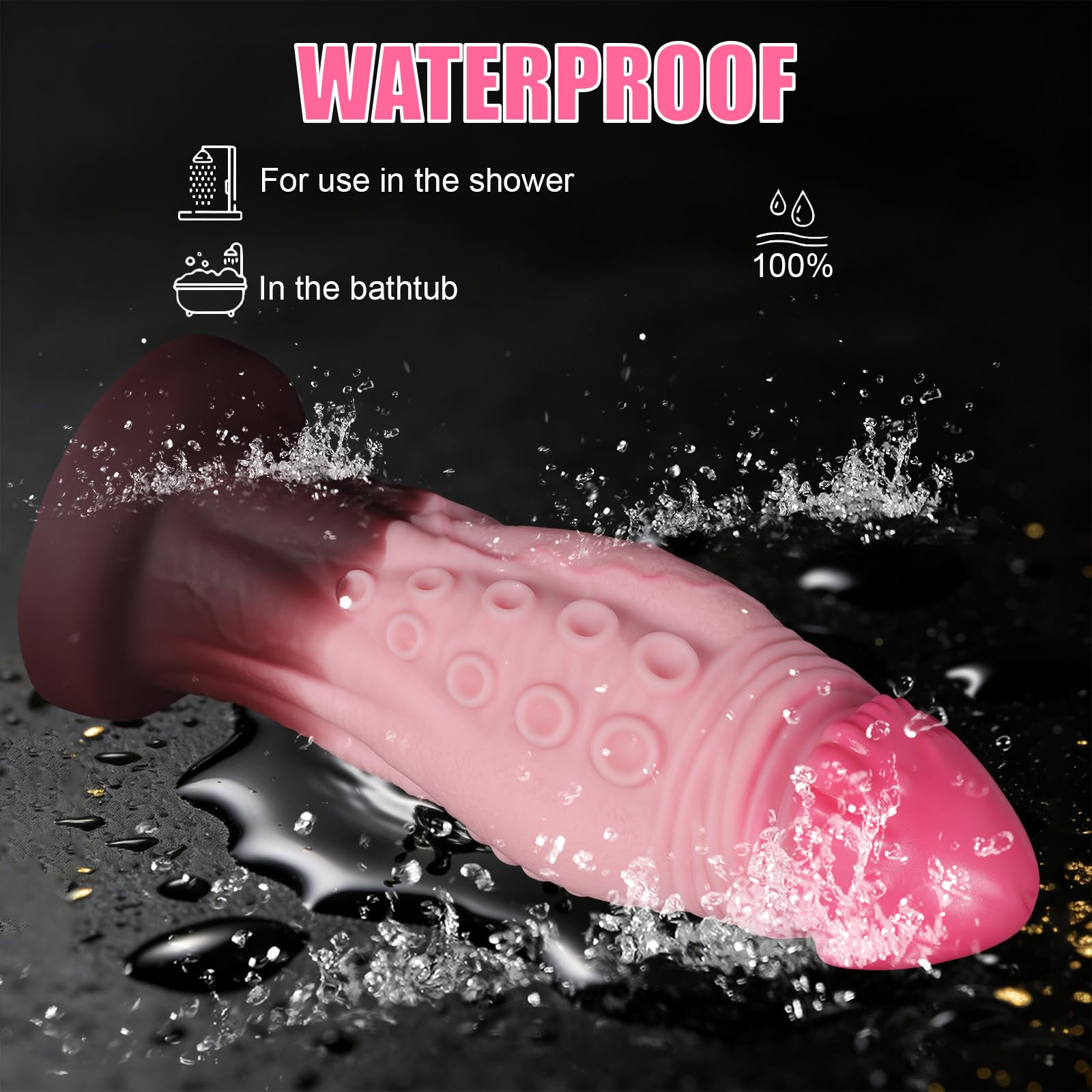 Realistischer Dildo Fantasy Tentakel Monster Monster Dildo mit Starkem Saugnapf Analplugs Großer Weicher Silikon Analdildo Animal Dildo, Oktopus Sexspielzeug für Frauen Männer Paare (L)