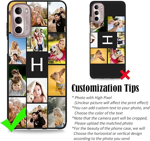 Vista 145 de Funda personalizada para Motorola Moto G Stylus 2021 con nombre de foto, texto y foto, GStylus personalizado -21 funda suave y fina (negro) de 6.8