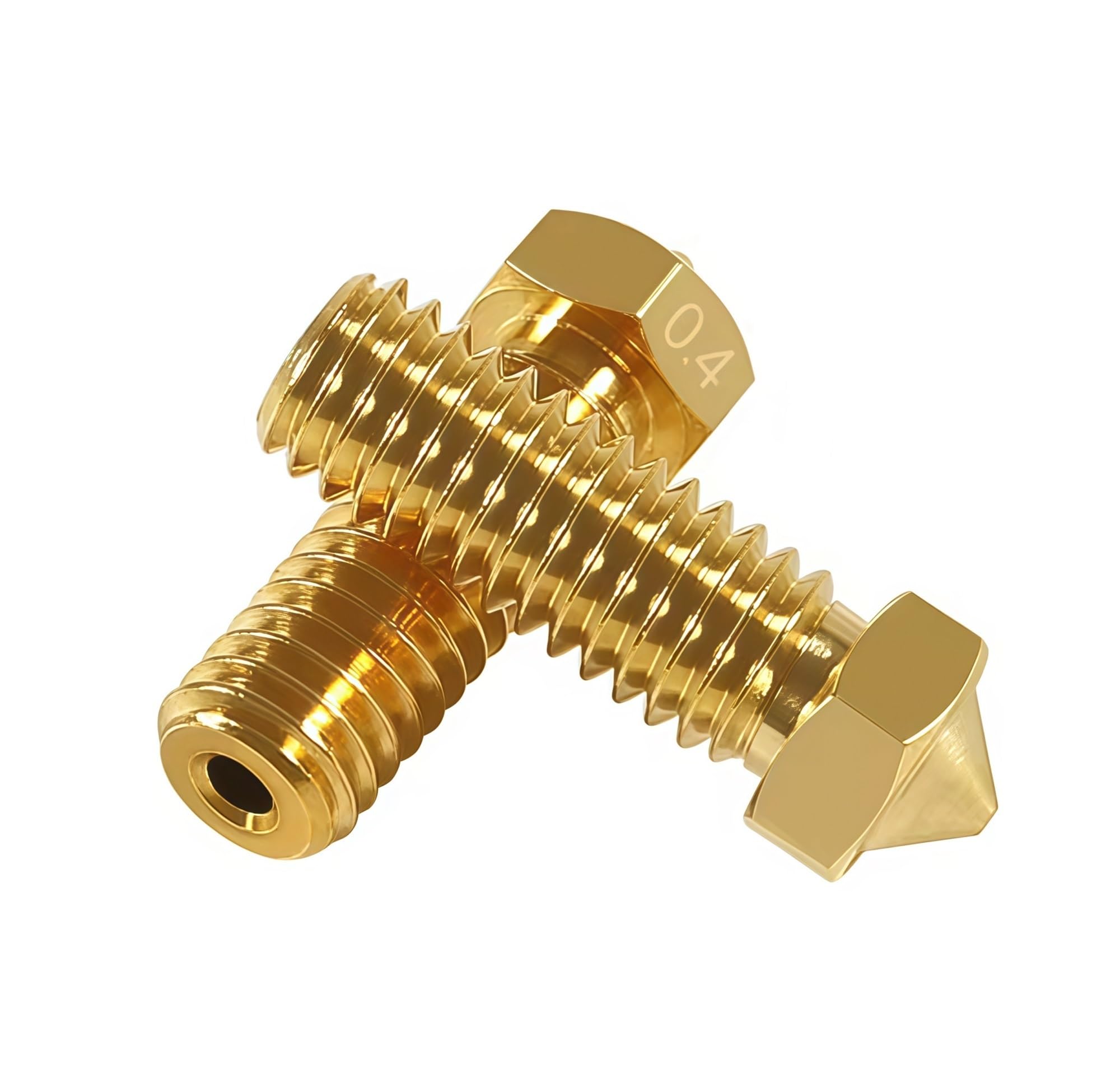 Hotend-Düse, Messing-Druckkopfblock, Doppellöcher, 0,4 Mm Extruderteil, for 1,75 Mm Filament, Kompatibel Mit FLSUN V400 3D-Drucker(16pcs)